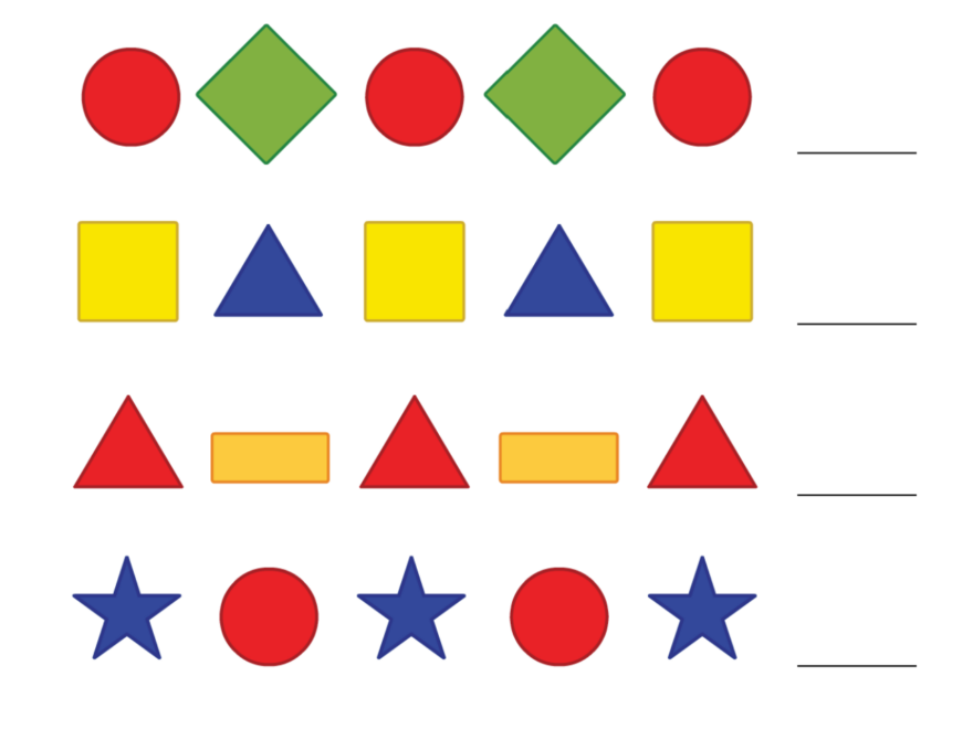Free Printable Early Elementary Pattern Worksheets