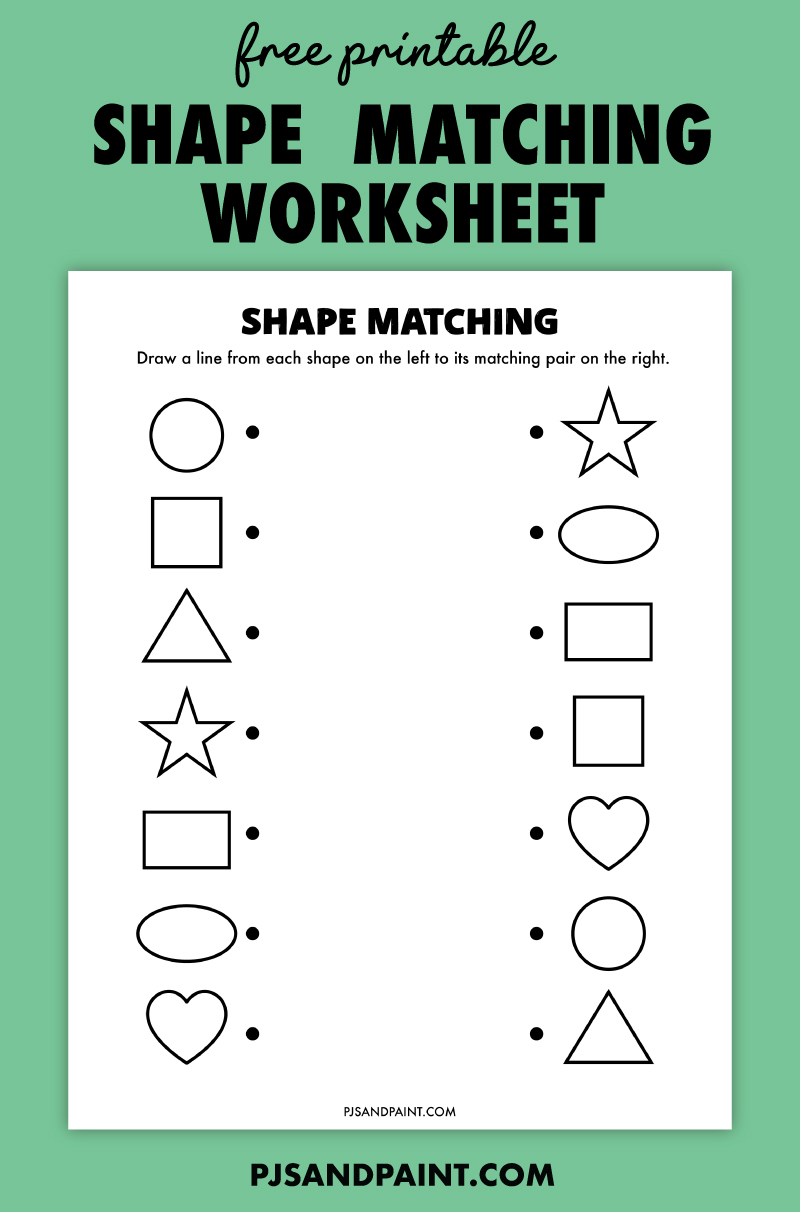 Free Printable Shape Matching Worksheet Free Printable Shape Matching Worksheet