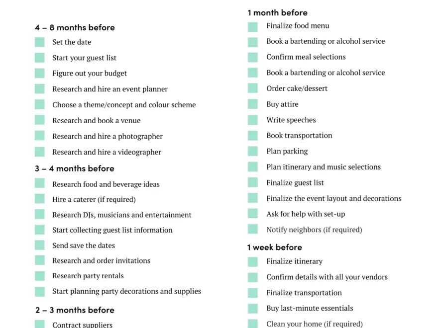 Party Planning Checklist Stay Organized