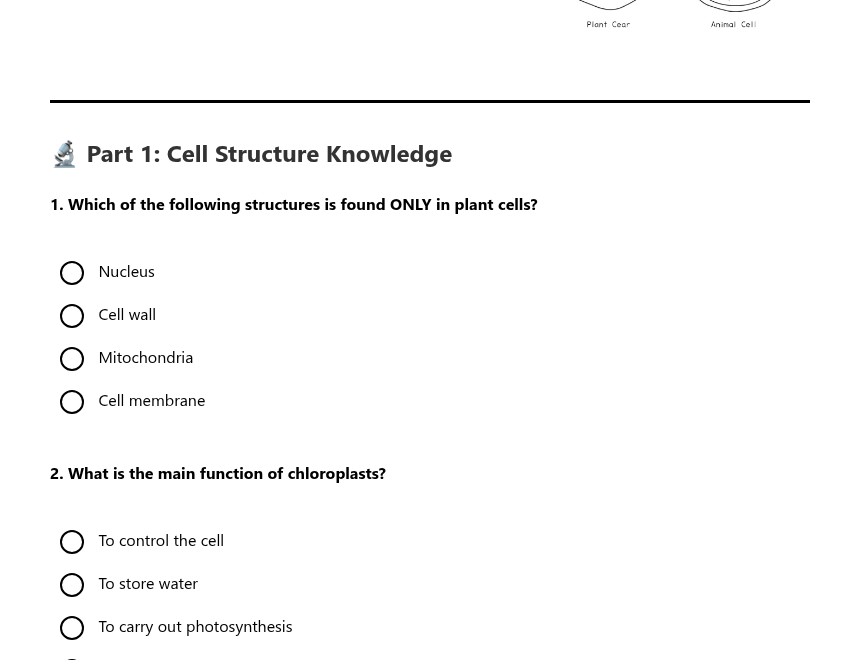 Plant And Animal Cells 45846