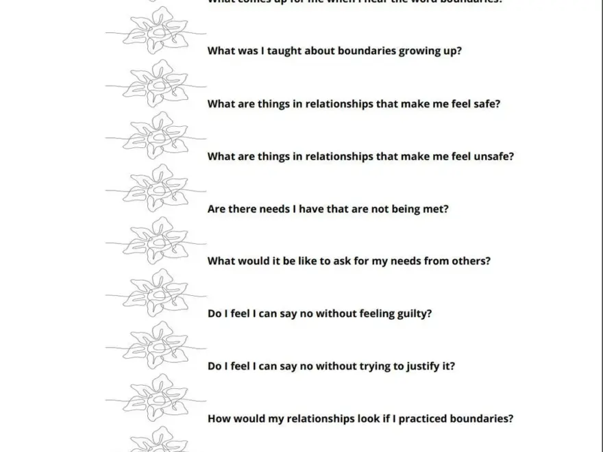 Printable Boundary Exploration Therapist