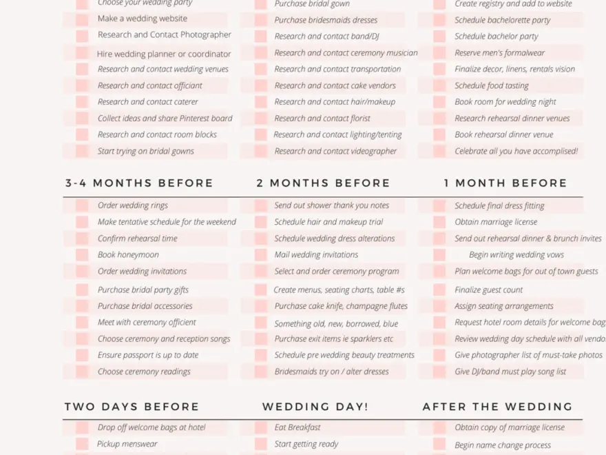 Printable Wedding Planner For Download