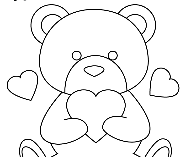 Teddy Bear Coloring Worksheet