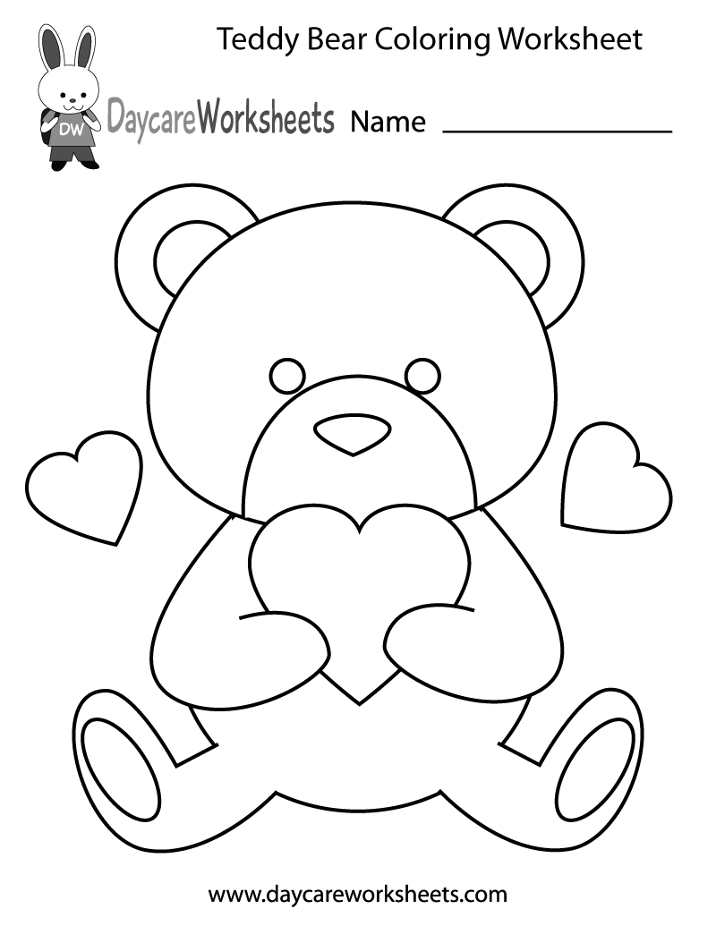Teddy Bear Coloring Worksheet Teddy Bear Coloring Worksheet