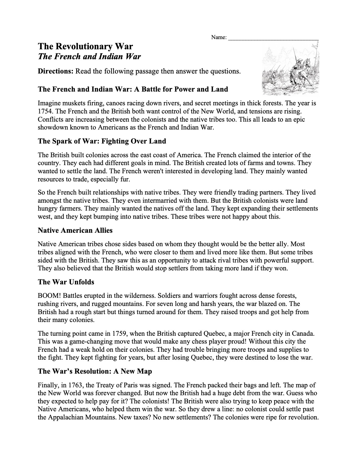 The French And Indian War The French And Indian War