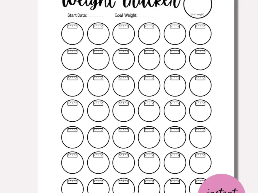 Weight Loss Tracker Journal Printable